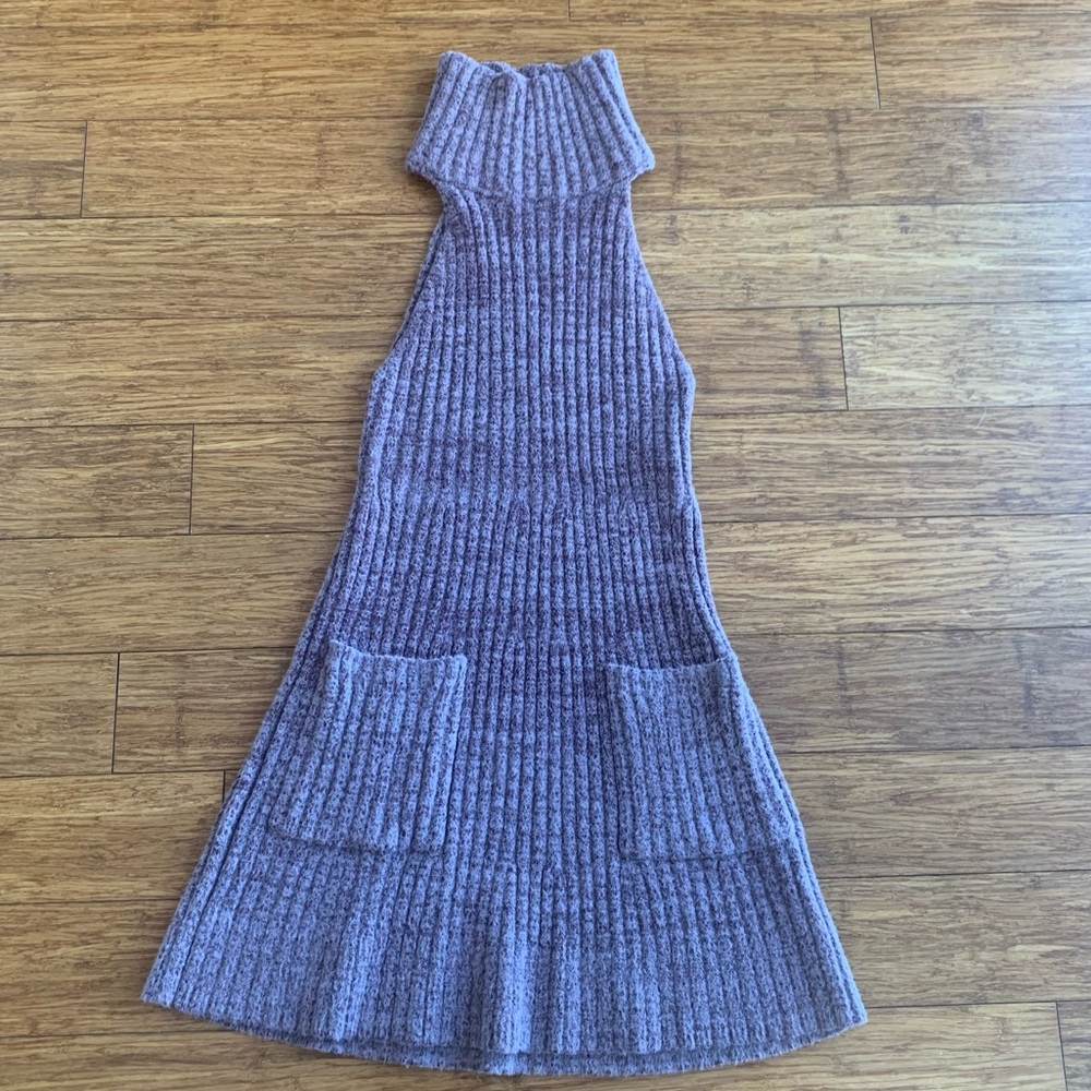 Free People purple ribbed sleeveless mini dress